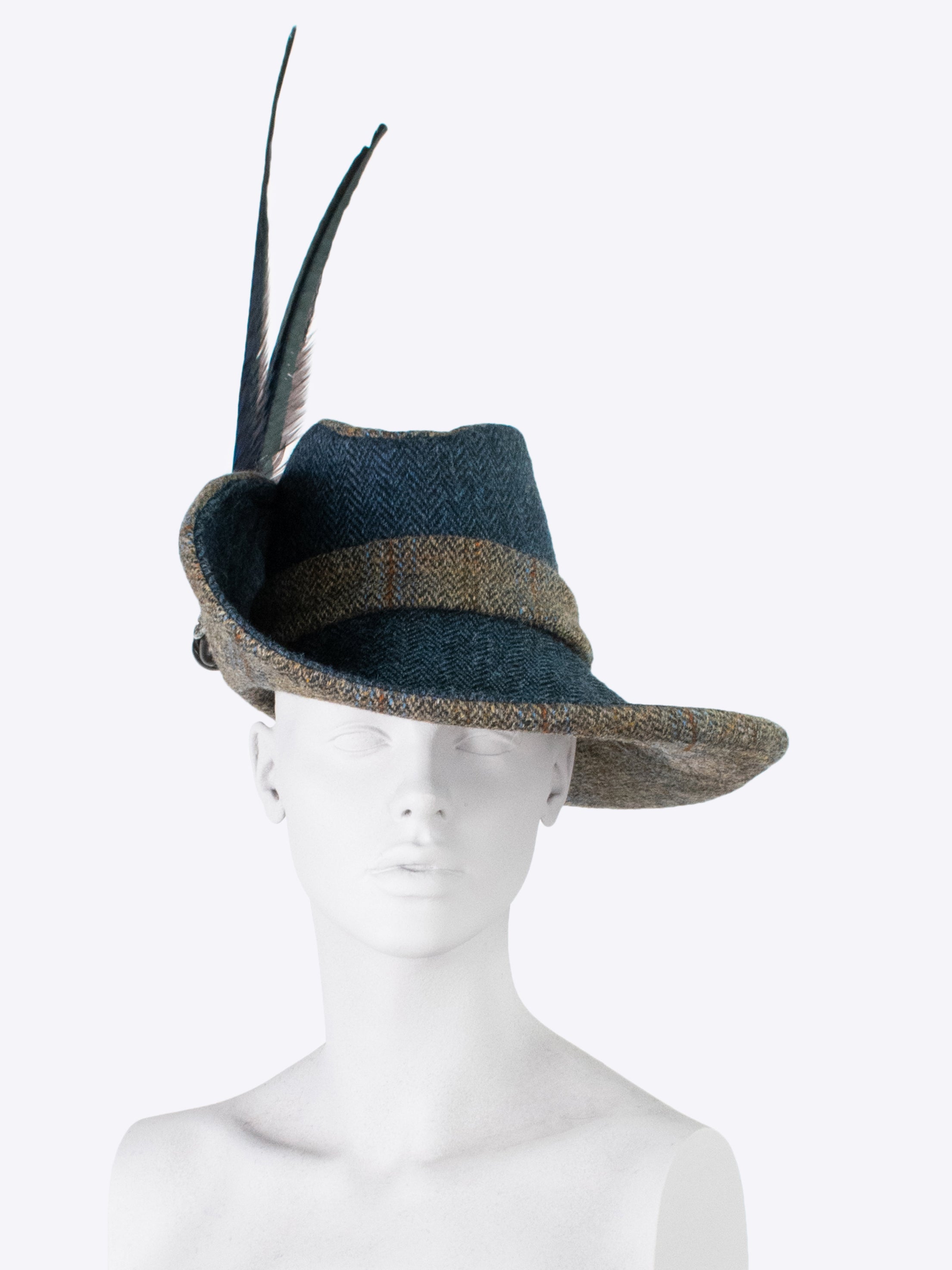 Waterproof Wide Brim Sun Hat for Women - Navy Blue & Sage Green - Perfect for Beach, Hiking, and Outdoor Activities