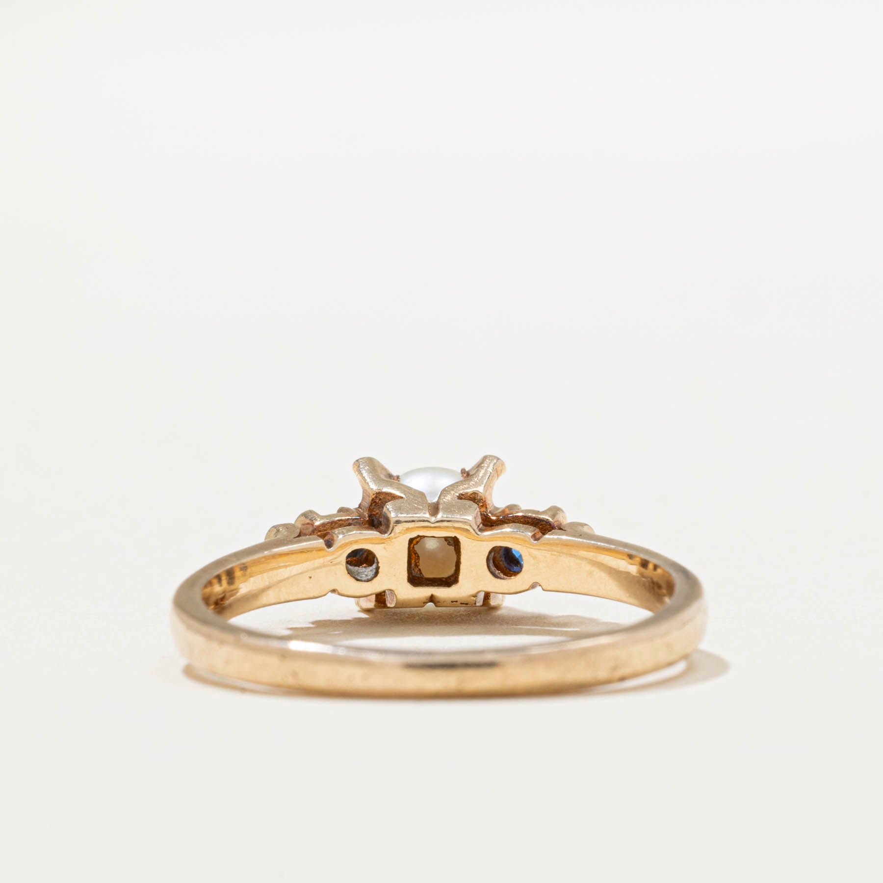 Exquisite 0.06ctw Pearl & Synthetic Spinel Ring - Size 6 | Elegant Jewelry for Women | Perfect for Weddings, Anniversaries & Special Occasions
