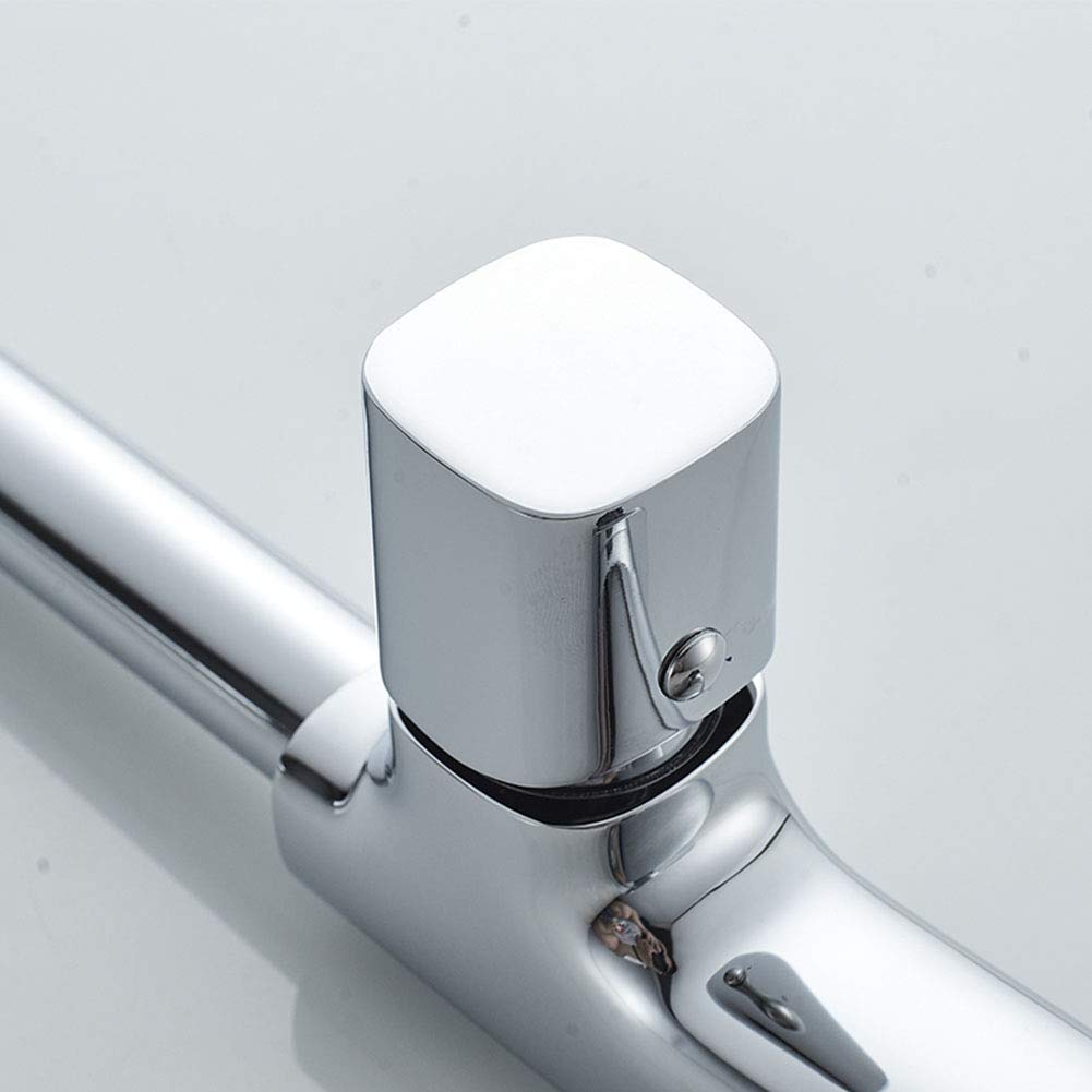 Chrome Brass Single Handle Kitchen Faucet - Modern Deck Mounted Sink Mixer Tap with Easy Installation for Home, Restaurant & Commercial Use