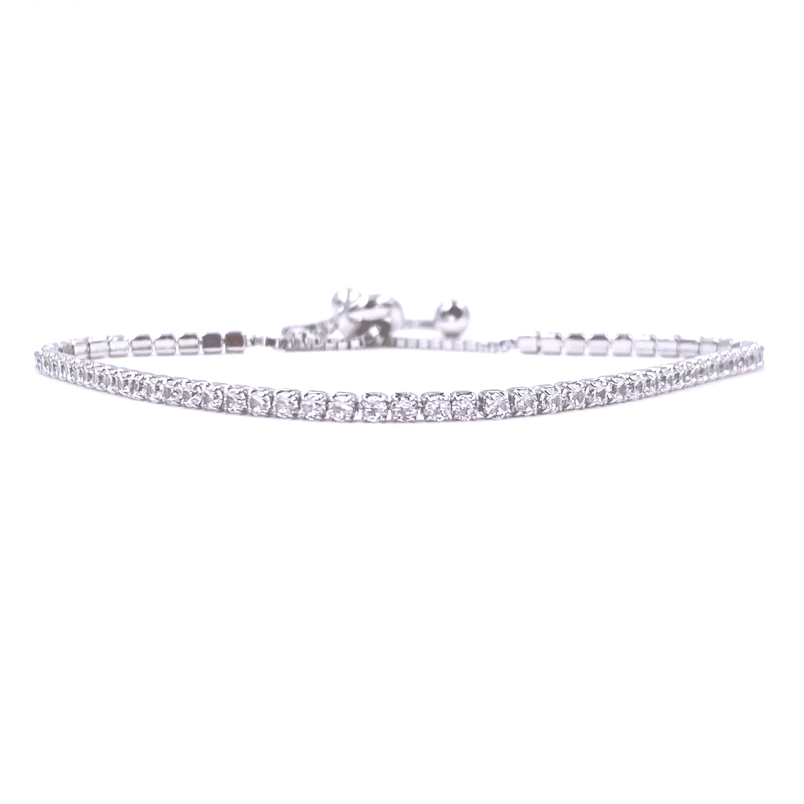 Ashley Gold Sterling Silver Adjustable Toggle Tennis Bracelet for Women - Elegant Jewelry Gift for Anniversary, Birthday & Special Occasions
