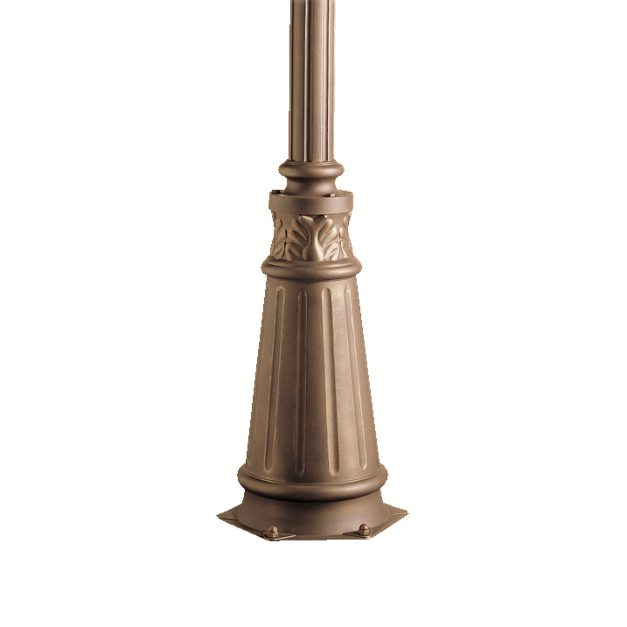 6 ft Outdoor Light Post - 3 Inch Round Cast Aluminum Shaft with Old Bronze Finish for Garden, Patio, and Pathway Lighting