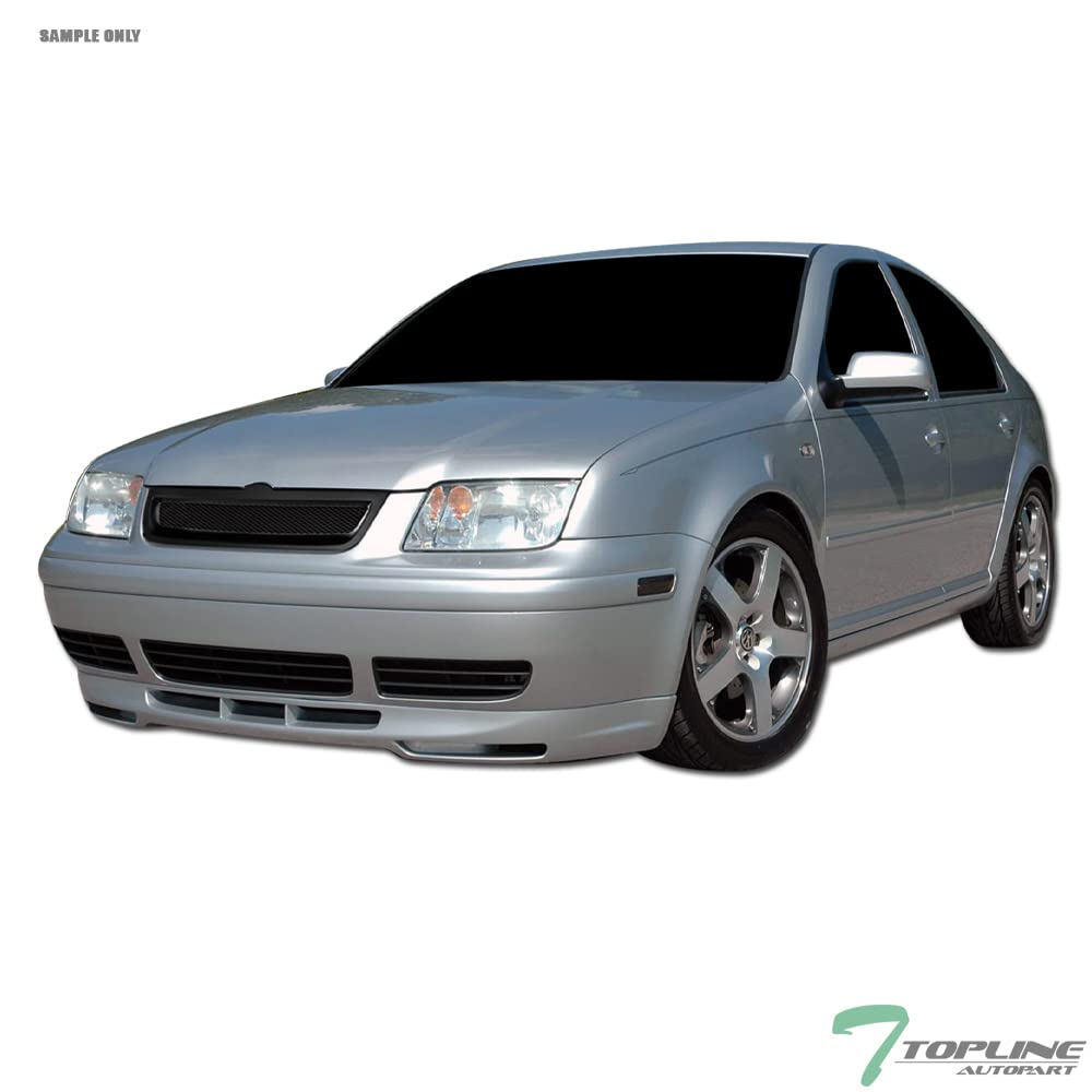 1999-2005 VW Jetta Bora MK4 Matte Black Aluminum Mesh Front Bumper Grille - Replacement Car Grill for Improved Airflow & Stylish Look - Perfect for Car Enthusiasts & Auto Upgrades