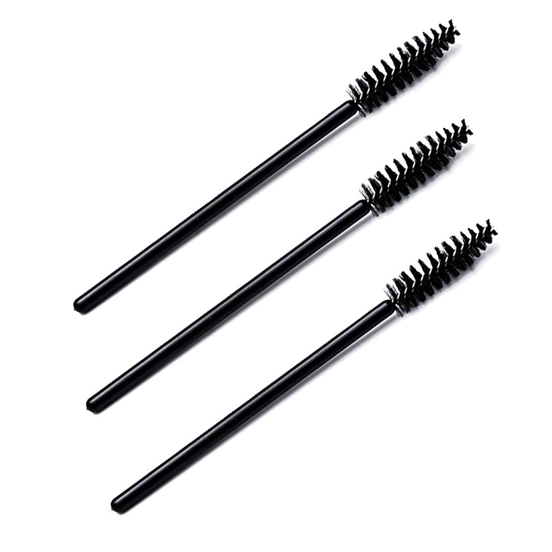 MISSLOOK Professional Eyelash Extension Brush & Eyebrow Comb Wand - 3 Pack Black Makeup Tools for Lash Extensions, Eyebrow Grooming & Perfect Makeup Application - Ideal for Salon, Home Use & Travel Beauty Kit