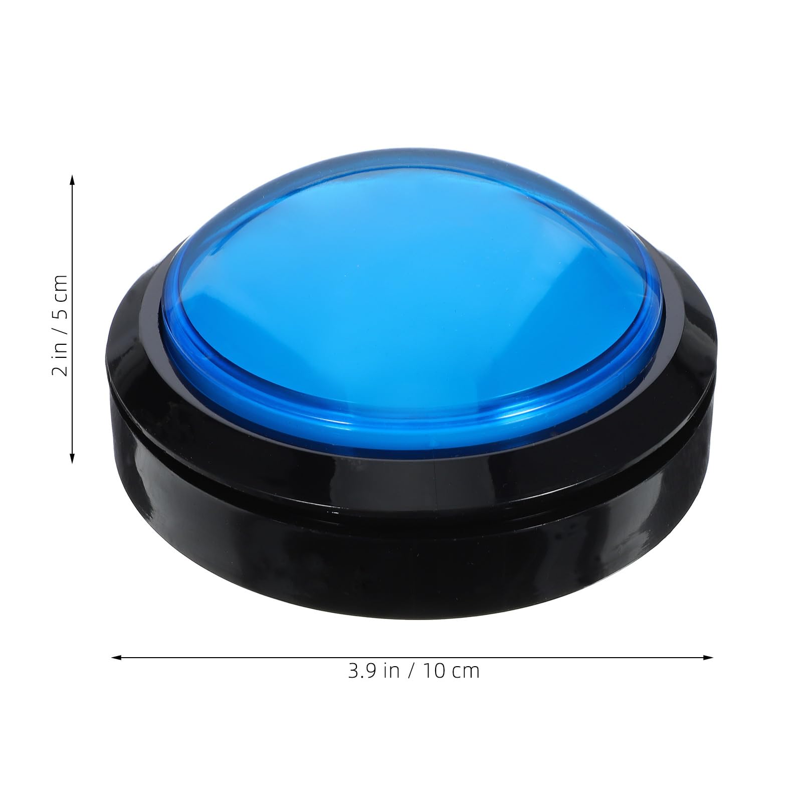 Gadpiparty Answer Buzzer Game Set with LED Lights - 100mm Blue Transponder Buzzers for Family Game Night & Trivia Contests (4-Pack)
