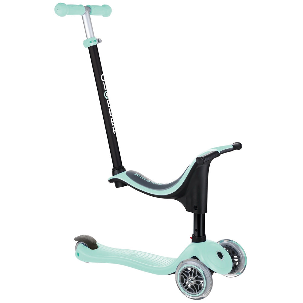 Globber Go Up Sporty Scooter for Kids - Adjustable Height 3 Wheel Kick Scooter with LED Wheels - Perfect for Outdoor Play, Commuting & Neighborhood Rides
