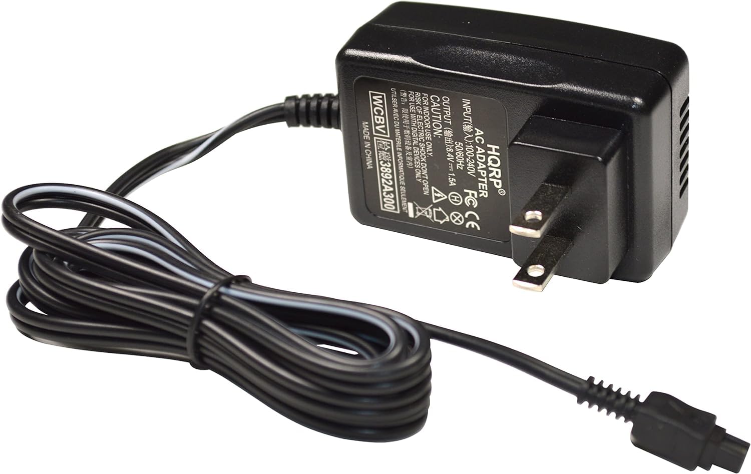 HQRP AC Power Adapter for Sony HandyCam DCR-SX40/SX41/HC28/PC55/SR15/SR20/XR155/CX116/CX120/SX45 - Compatible with AC-L200/L25/L20/L20A Charger - Perfect for Travel, Home & Office Use