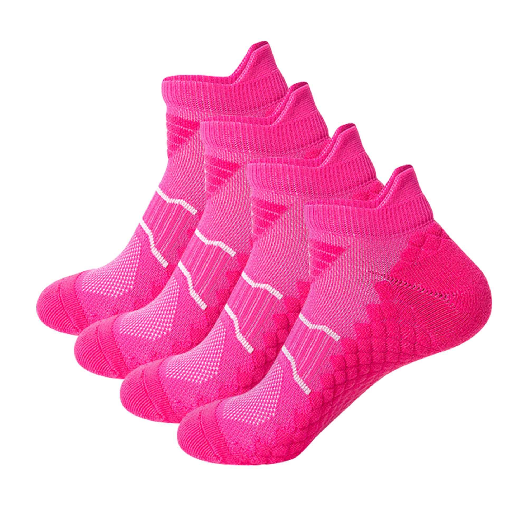 TENNOLA 4 Pairs Women's Low Cut Athletic Socks - Cushioned, Breathable, Non-Slip Running Socks for Sports & Workout - Perfect for Gym, Jogging, and Daily Wear