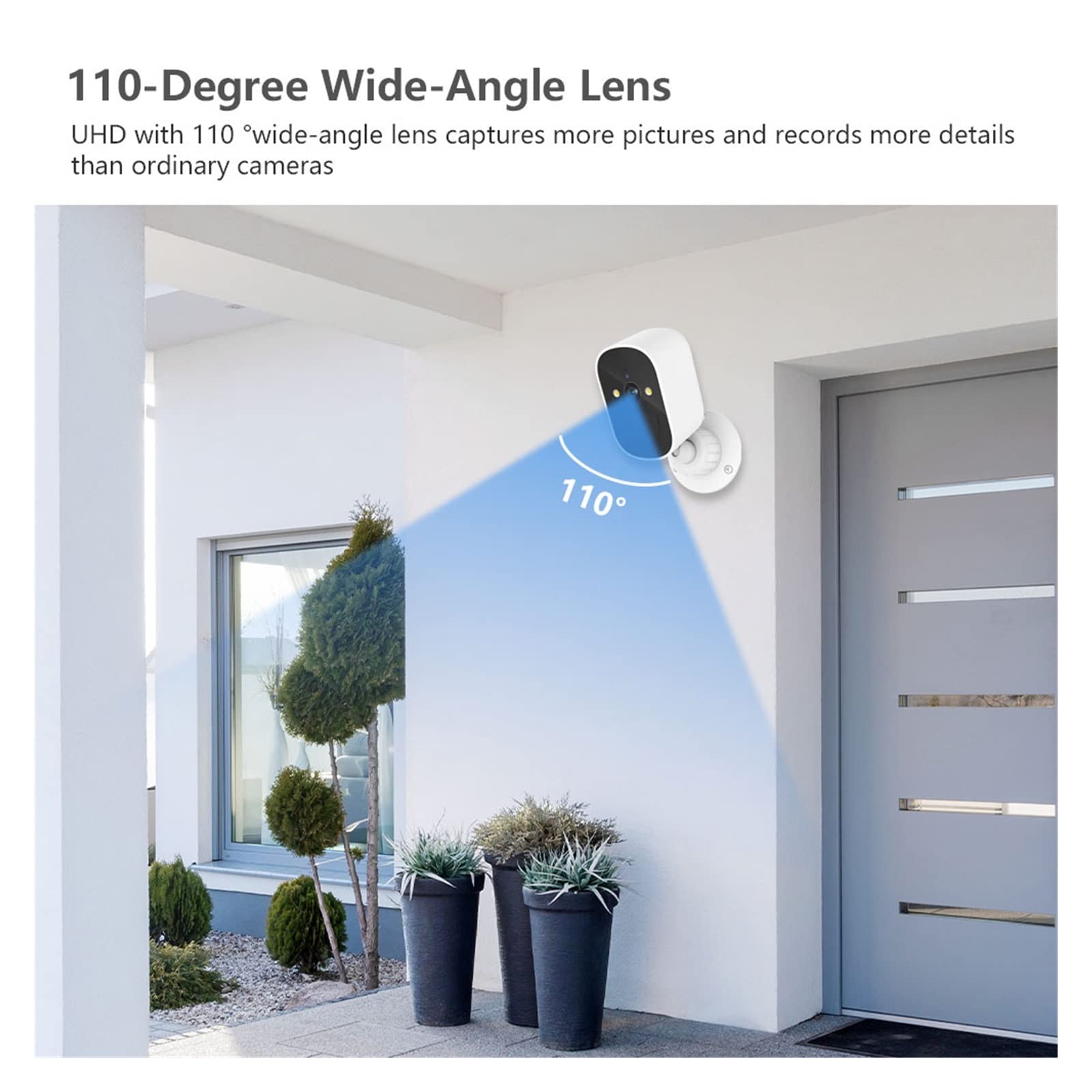 Solar Security Camera with PIR Detection - 1080P Wireless Outdoor Surveillance for Home Security