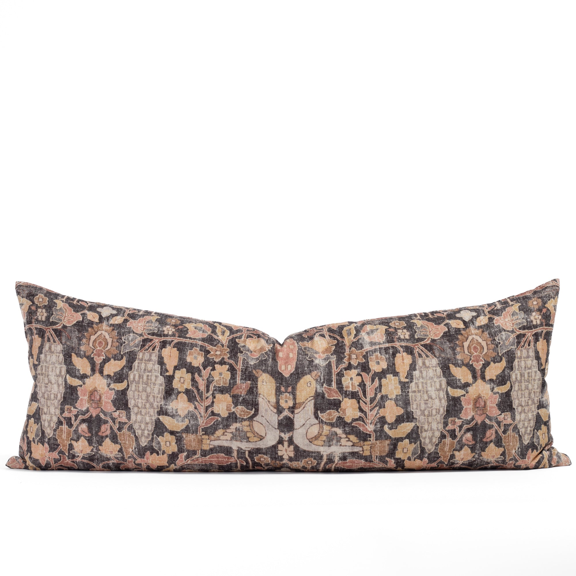 Kalida 16x42 Bolster Pillow - Walnut Brown Lumbar Support Pillow for Sofa, Bed, Reading Nook - Comfortable Couch Pillow for Back Pain Relief & Home Decor