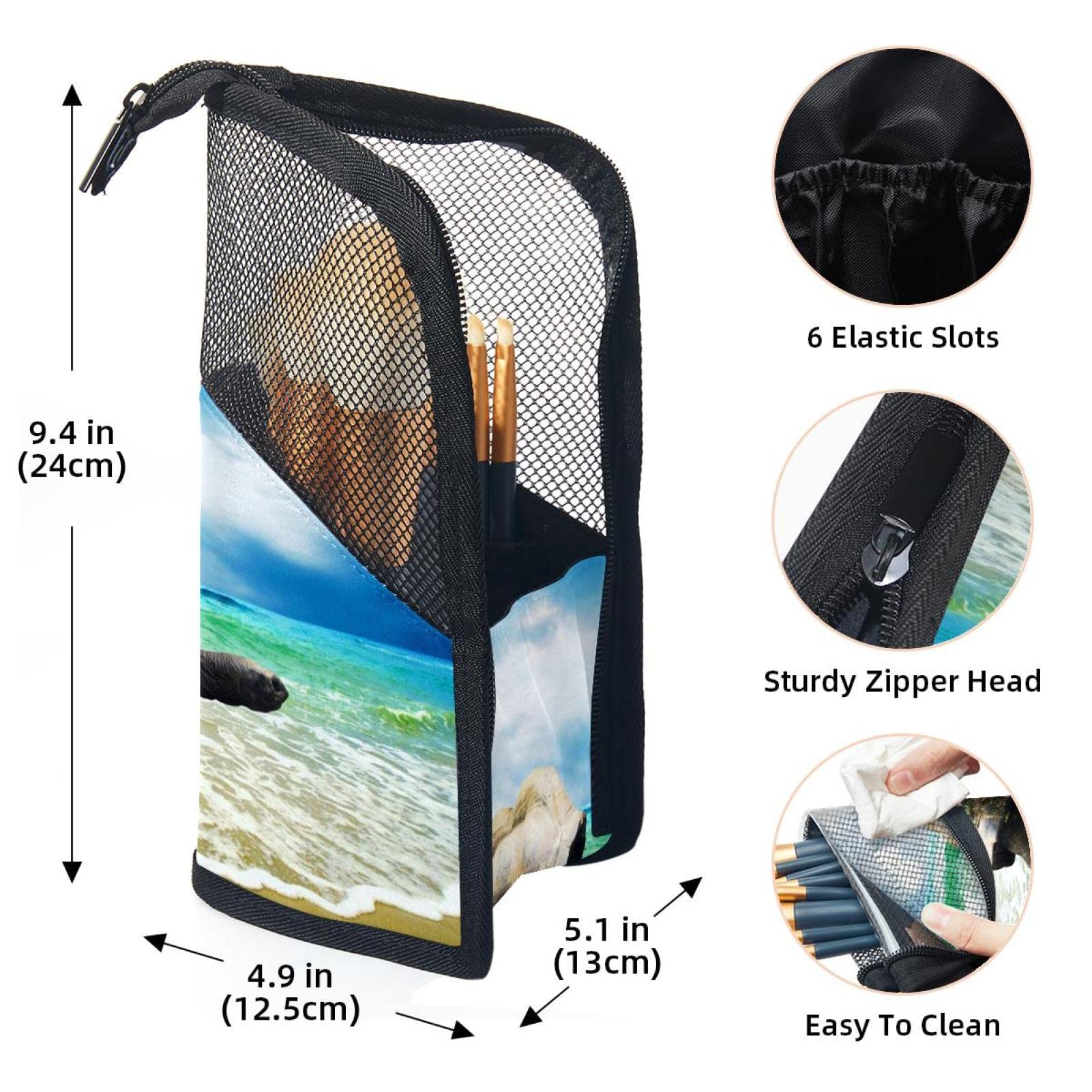 Premium 12-Piece Makeup Brush Organizer Bag with Holder Case - Portable Travel Cosmetic Brush Storage for Makeup Artists & Beauty Enthusiasts - Perfect for Beach, Travel, and Home Vanity Organization