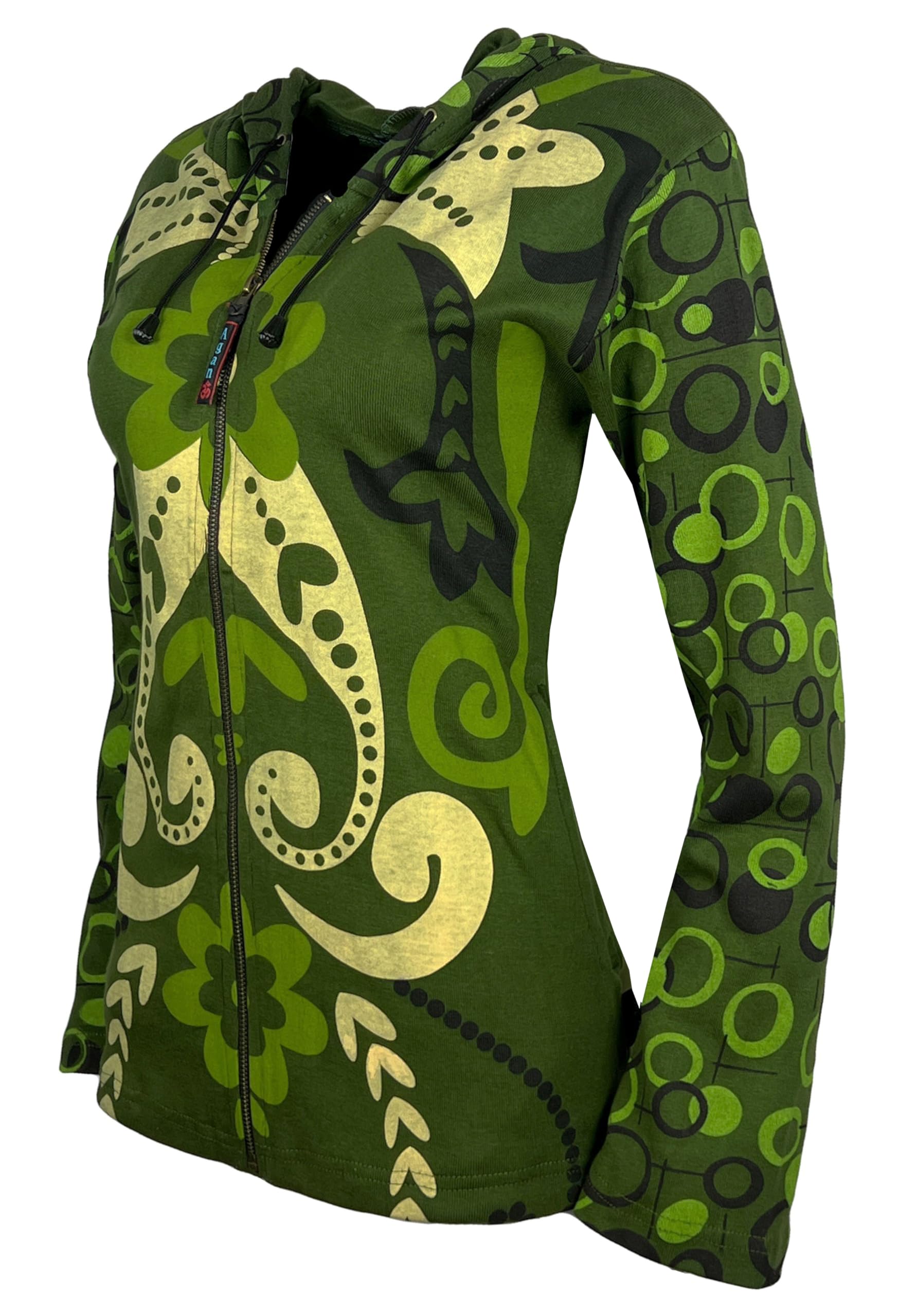 Agan Traders Women's 2025 Spring Boho Rib Cotton Hoodie Jacket - Cozy Fall Outerwear for Casual Wear, Street Style & Travel