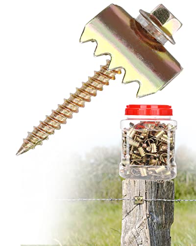 90 PCS Heavy Duty Steel Wire Fencing Staples 1.9 Inch - Galvanized Fence Nails for Softwoods, Wire Mesh & Woven Fencing - Quick Installation with Electric Drill - Replaces Common Nails (Patent Pending) - Perfect for Farm Fencing, Garden Borders & DIY Wood Projects