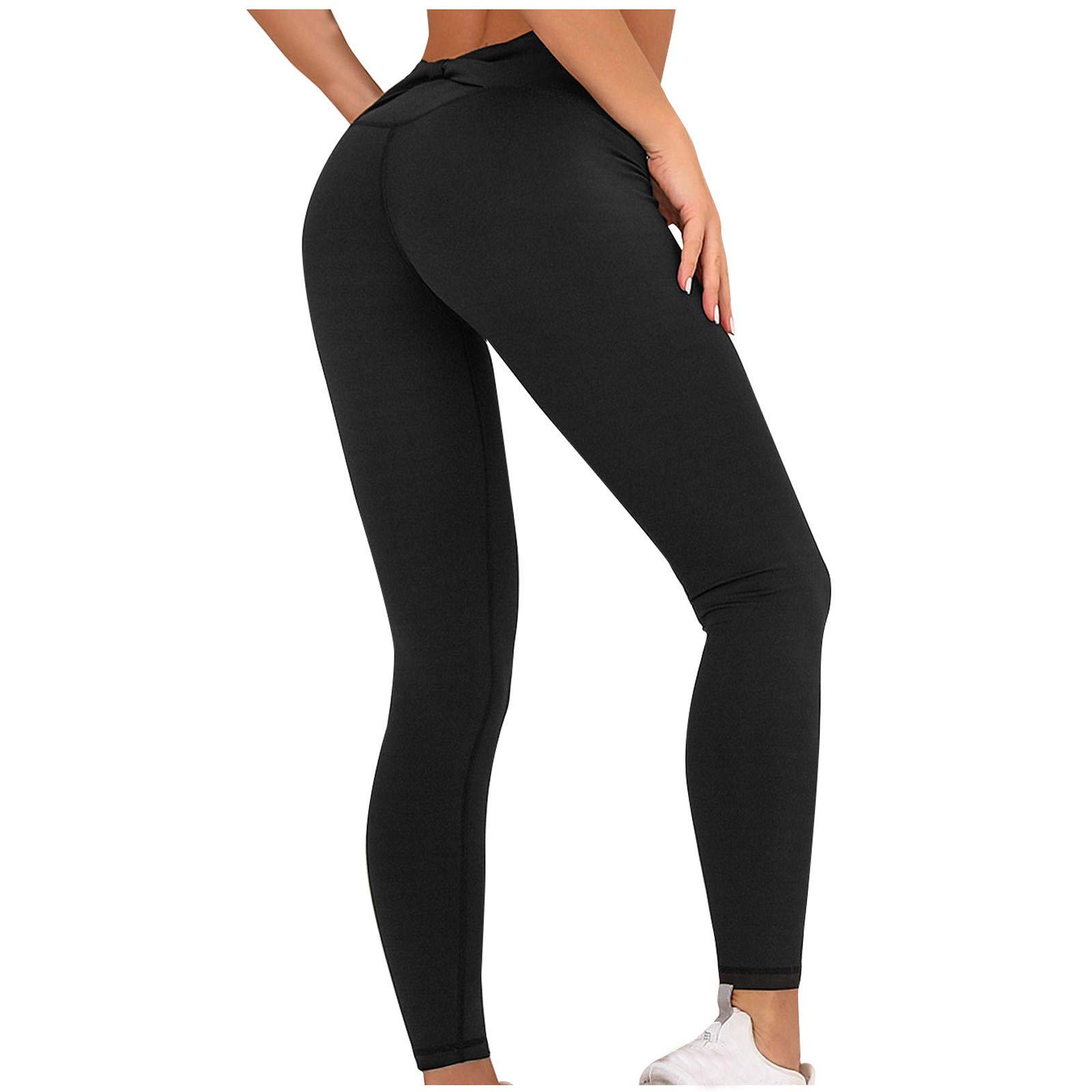 Best Women's Workout Leggings - High Waist Yoga Pants for Running, Fitness & Gym - Pure Color Hip-Lifting Sports Tights (Black) - Perfect for Yoga, Pilates, Jogging & Daily Wear