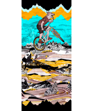 Smartwool 2023 Men's Bike Zero Cushion Wolf Print Crew Socks - Moisture Wicking Cycling Socks for Mountain Biking & Road Cycling - Perfect for Outdoor Sports & Active Lifestyle