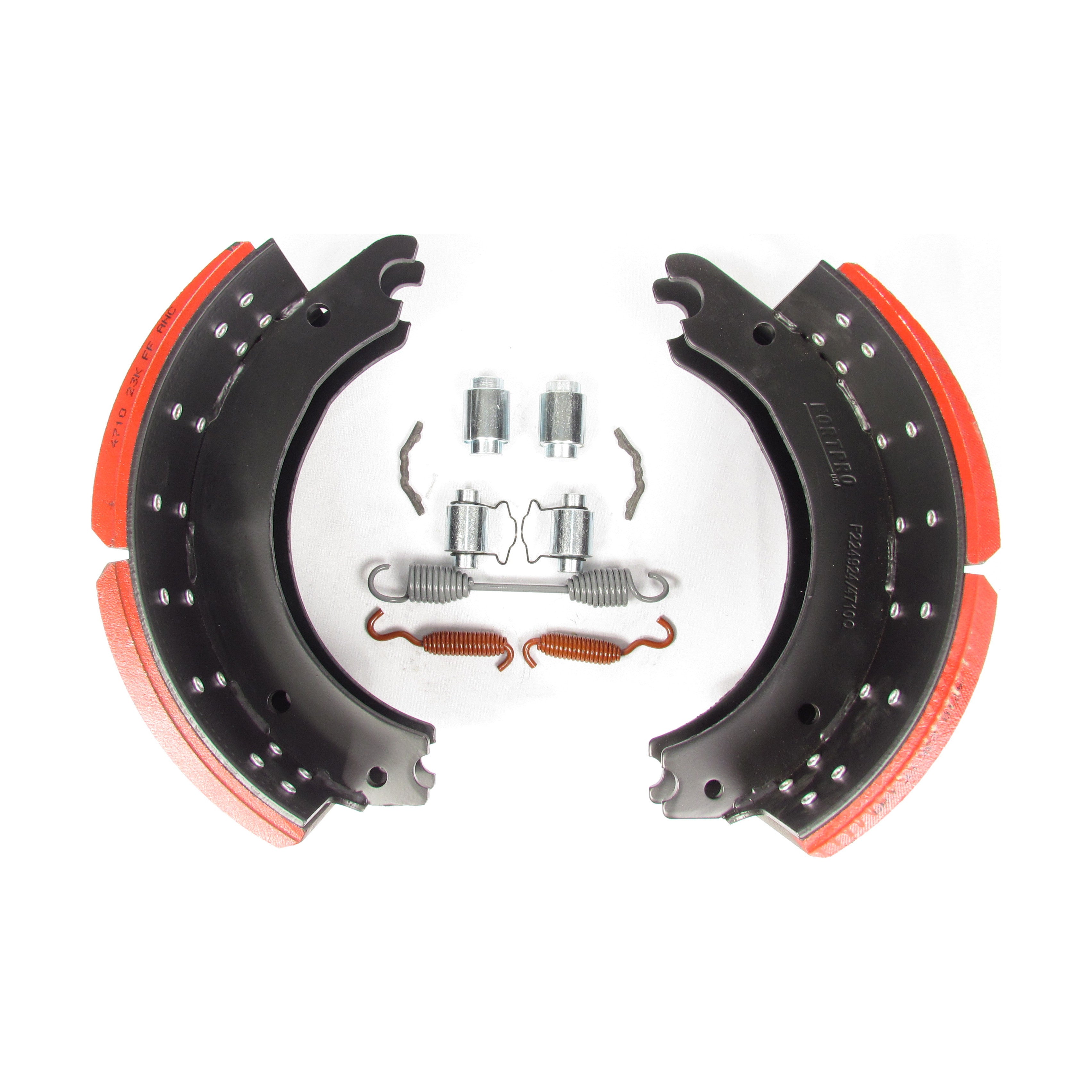 Fortpro 4710Q Rear Brake Shoe Kit for Heavy-Duty Trucks - GAWR 23K, 15” x 8 5/8” Brake Size | F224924 | Perfect for Semi-Truck & Trailer Maintenance