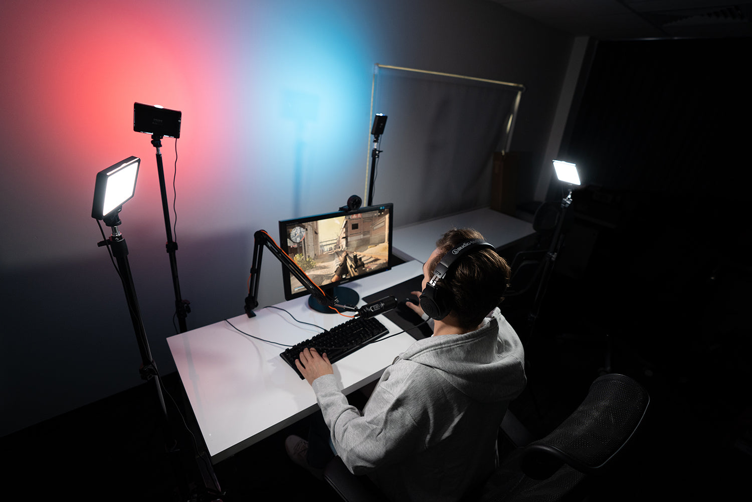 Professional Twitch Streaming Lighting Kit for Gamers - Complete Starter Bundle with LED Lights & Accessories | Perfect for Live Gaming, YouTube & Twitch Broadcasts