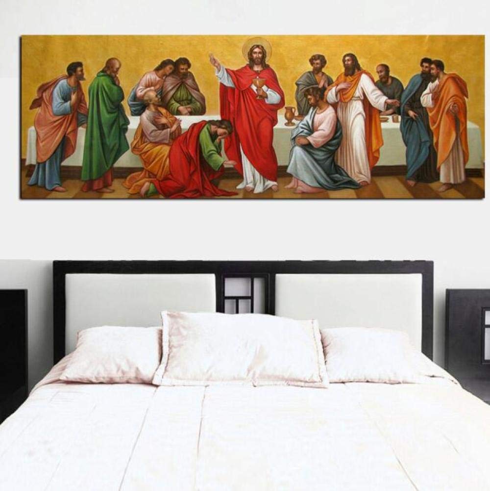 5D Diamond Painting Kit - Jesus Last Supper Religious Art, 60x180cm Square Drill Mosaic, DIY Rhinestone Embroidery Cross Stitch Craft for Home Wall Decor | Perfect for Christian Gifts, Church Decoration & Meditation Spaces
