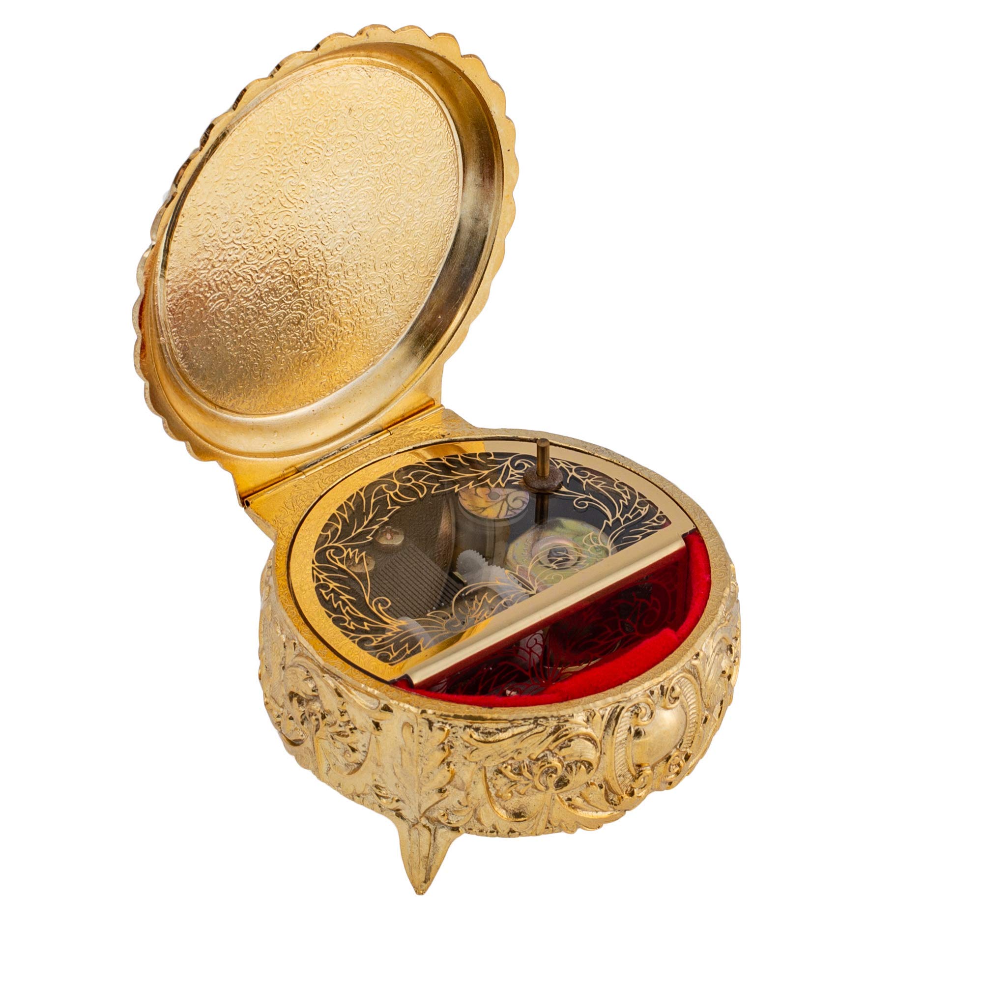 Exquisite Round Ceramic Music Box with Detailed Kitten Scene - Plays 'Somewhere Out There' - Perfect Jewelry Storage & Gift for Cat Lovers, Home Decor, Wedding Favors