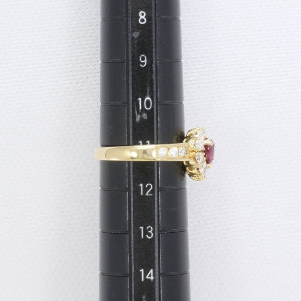 18K Yellow Gold Ruby Diamond Ring for Women - Elegant Vintage Style Engagement & Wedding Jewelry Gift - Perfect for Anniversaries, Proposals & Special Occasions