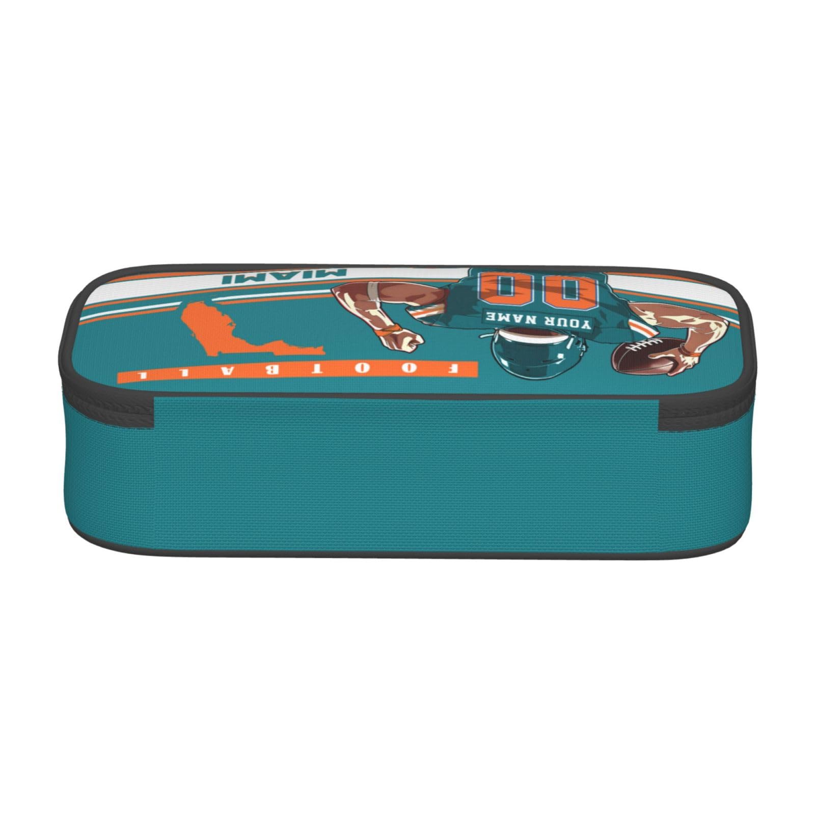 Custom Miami Pencil Case with Name & Number - Personalized Pencil Box for Men & Women - Large Capacity Pencil Bag for Office, School & Travel - Perfect Gift for Fans & Students
