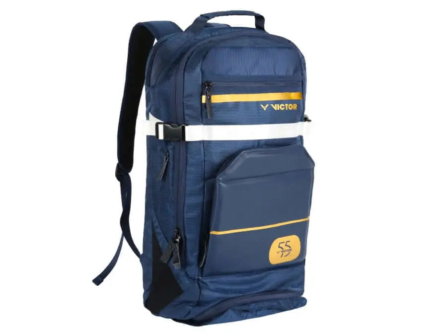 Victor 55th Anniversary Edition BR9012 Badminton & Tennis Racket Backpack - Durable Sports Bag for Badminton Players & Tennis Enthusiasts (Navy Blue) - Perfect for Court Training, Gym & Travel
