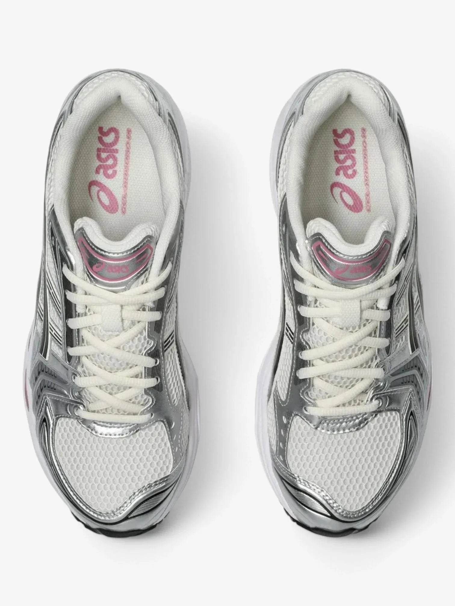ASICS Gel Kayano 14 Running Shoes for Women - Lightweight Cushioned Sneakers in Beige/Silver/Pink | Perfect for Jogging, Gym Workouts & Everyday Comfort