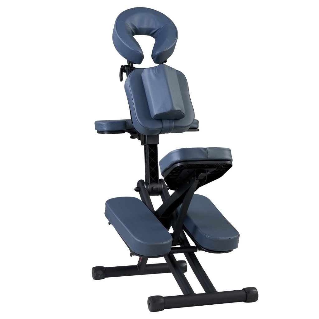 Master Massage® Rio Portable Massage Chair - Lightweight & Adjustable with Carrying Case, Perfect for Home, Office & Travel - Royal Blue