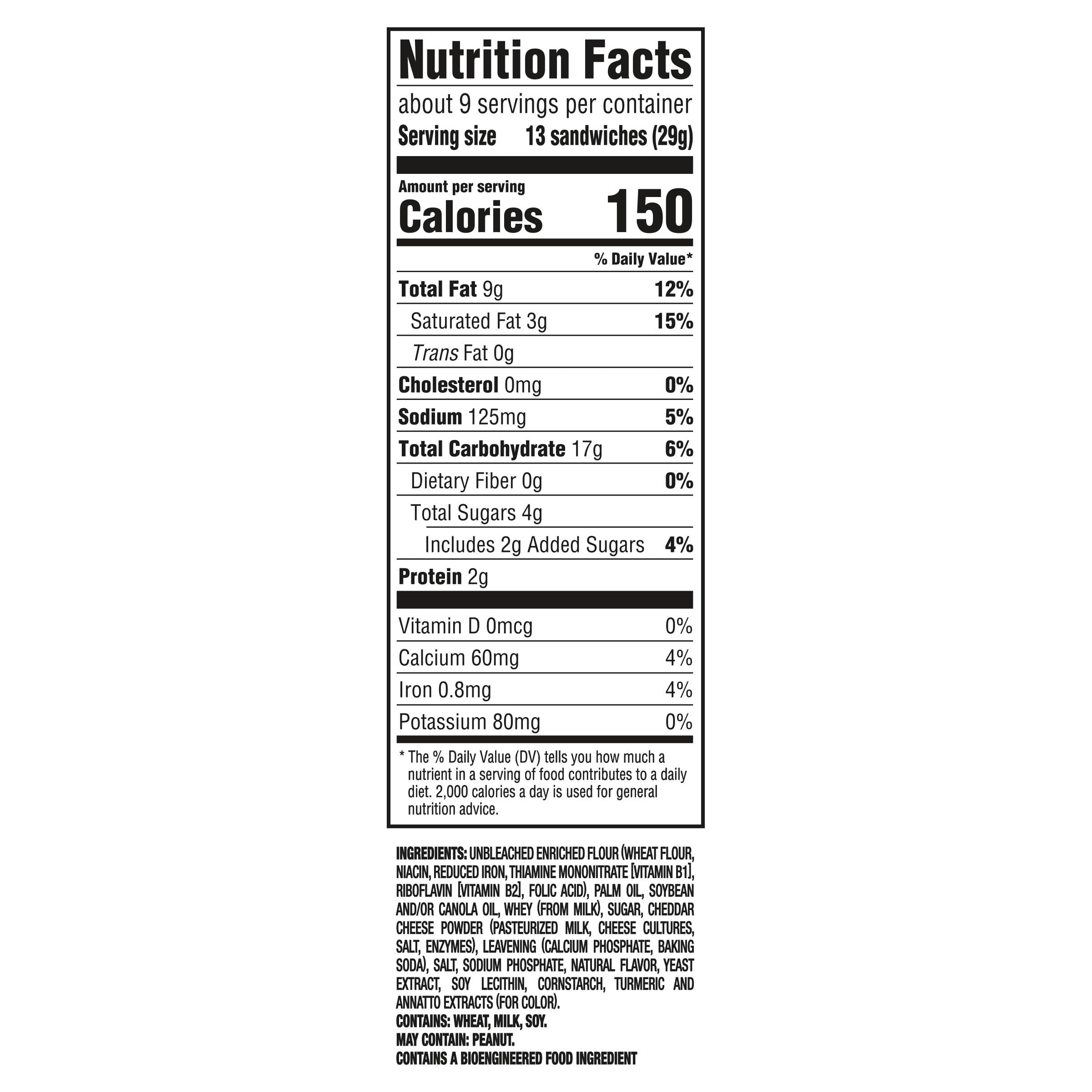 RITZ Bits Cheese Sandwich Crackers - Crunchy Snack for Kids & Adults - Perfect for Lunch Boxes, School, Office & Road Trips - 8.8 oz Pack