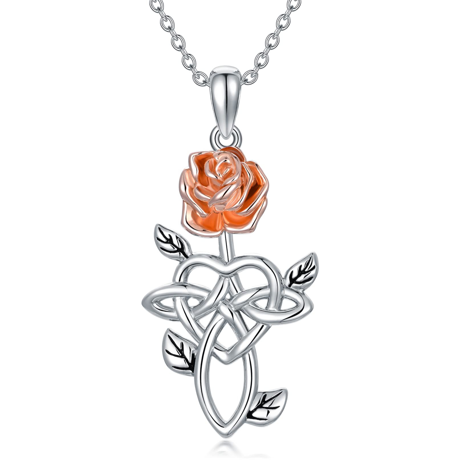 Sterling Silver Sunflower Rose Cross Lotus Honey Bee Pineapple Pendant Necklace for Women - Elegant Flower Jewelry Gift for Girlfriend Wife Mom - Perfect for Birthday Valentine's Day Anniversary & Special Occasions
