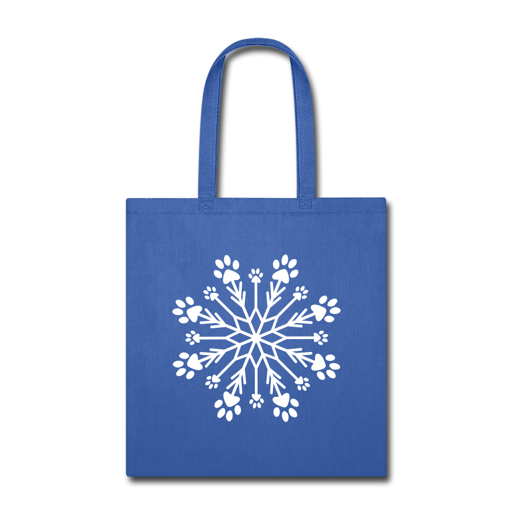 Paw Snowflake Tote Bag - Cute Pet Lover Shoulder Bag for Women & Girls - Perfect for Shopping, Beach, School & Work