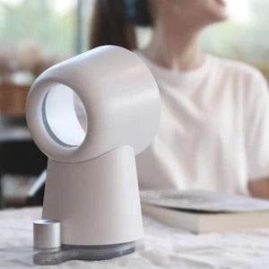 Ultra Quiet Portable Bladeless Desktop Fan - USB Powered Personal Cooling Fan for Office, Home & Dorm Room | Energy Efficient Air Circulator for Work, Study & Sleeping
