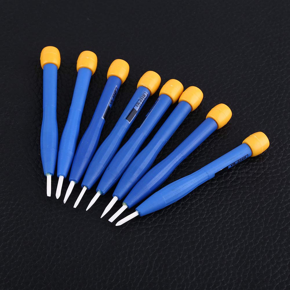 8-Piece Anti-Static Adjustable Frequency Screwdriver Set - Plastic & Ceramic Home Repair Hand Tools for Electronics, Computers & Small Appliances - Perfect for DIY, Tech Repairs & Household Maintenance