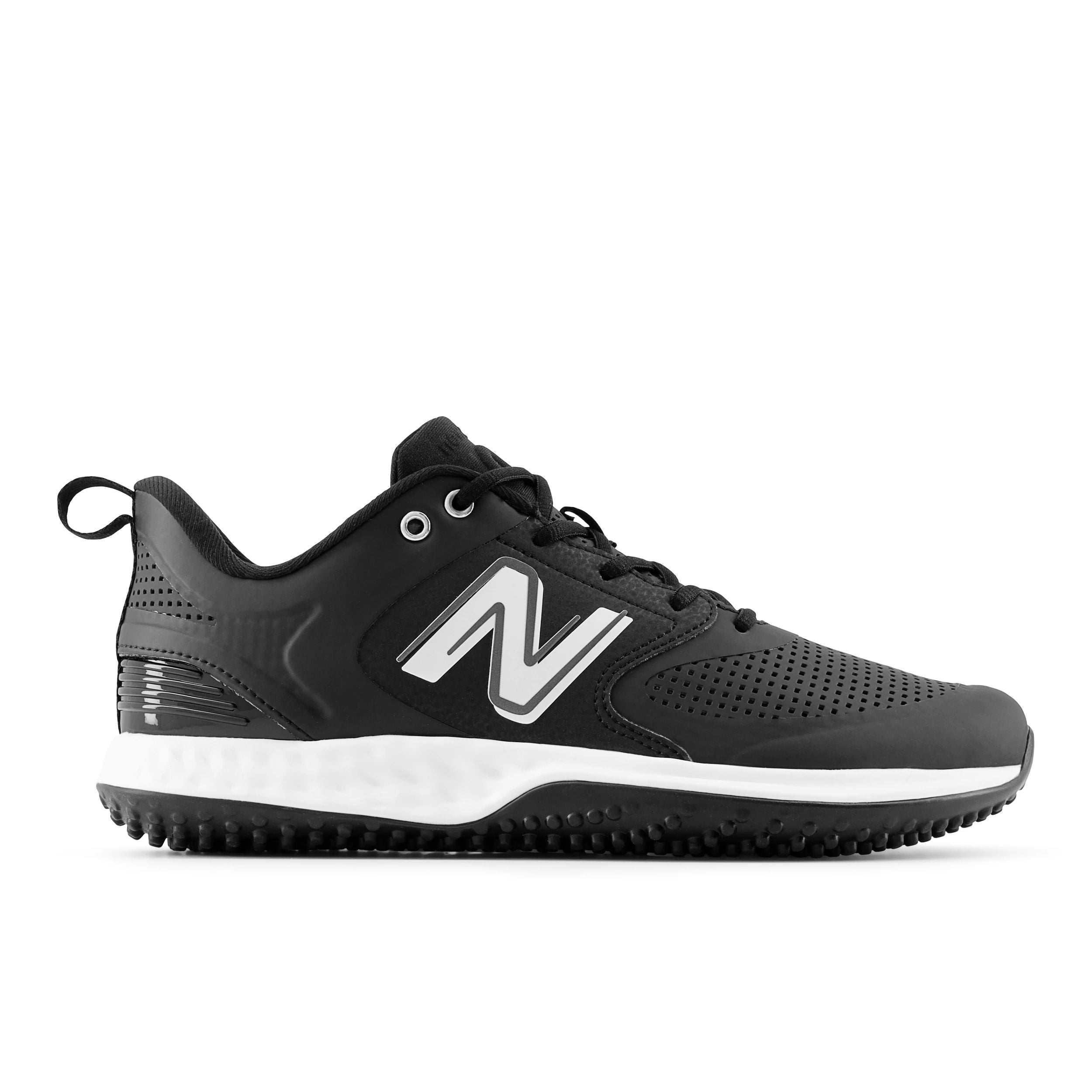 New Balance 3000v6 Black & White Turf Soccer Cleats - Lightweight Football Shoes for Artificial Grass Training & Matches