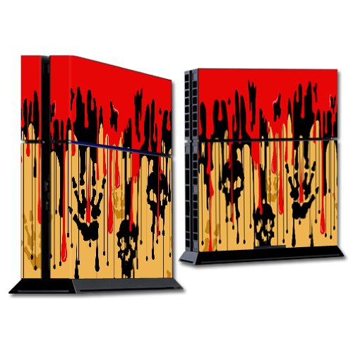 MightySkins Dripping Blood Skin Wrap Sticker for Sony PlayStation 4 (PS4) Console - Protective Vinyl Decal Cover - Perfect for Gaming Setups & Themed Rooms