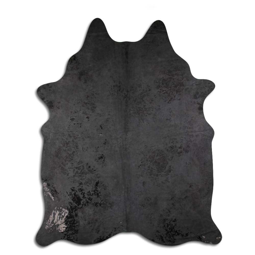 Distressed Grey Hair On Cowhide Rug - Stylish & Durable Cowhide Rug for Living Room, Bedroom, or Office Decor