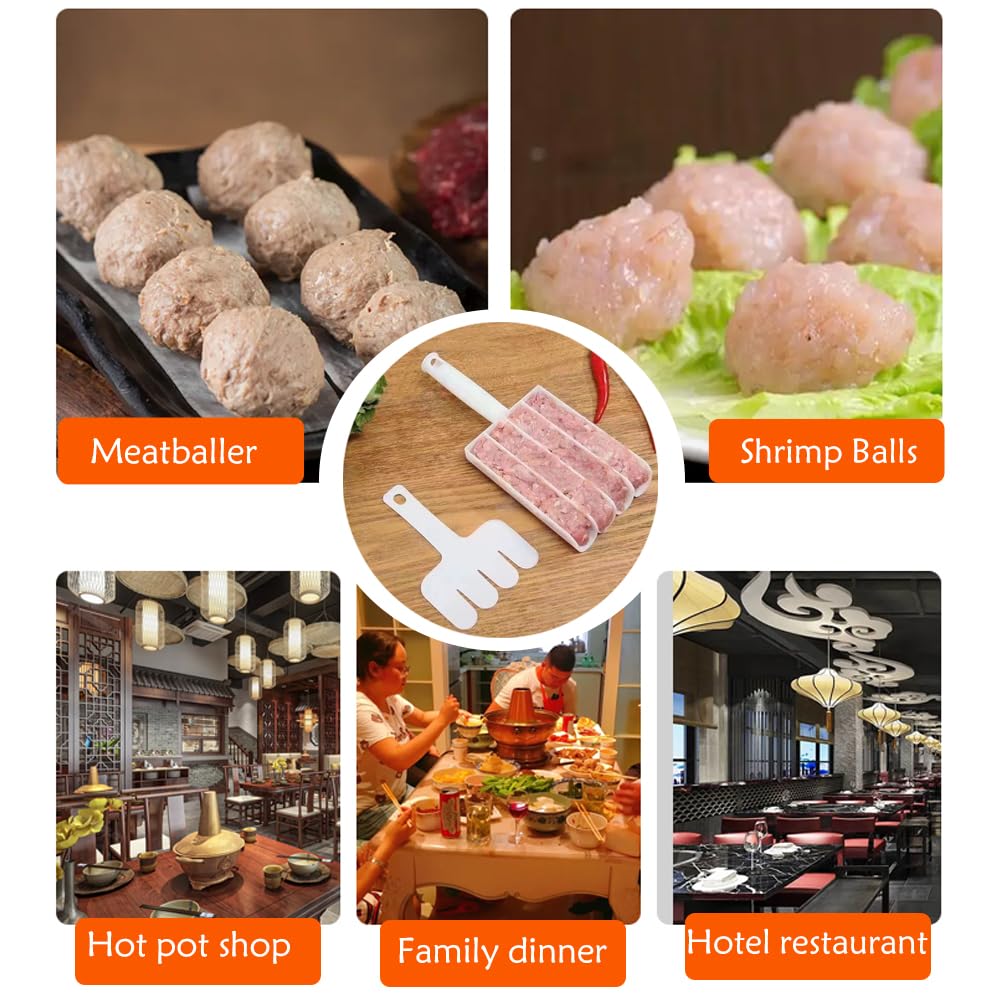 Non-Stick 4-in-1 Meatball Maker Mold - Kitchen Tool for Making Perfect Meatballs, Cookie Dough & Rice Balls (2-Pack) - Ideal for Home Cooking, Meal Prep & Party Food
