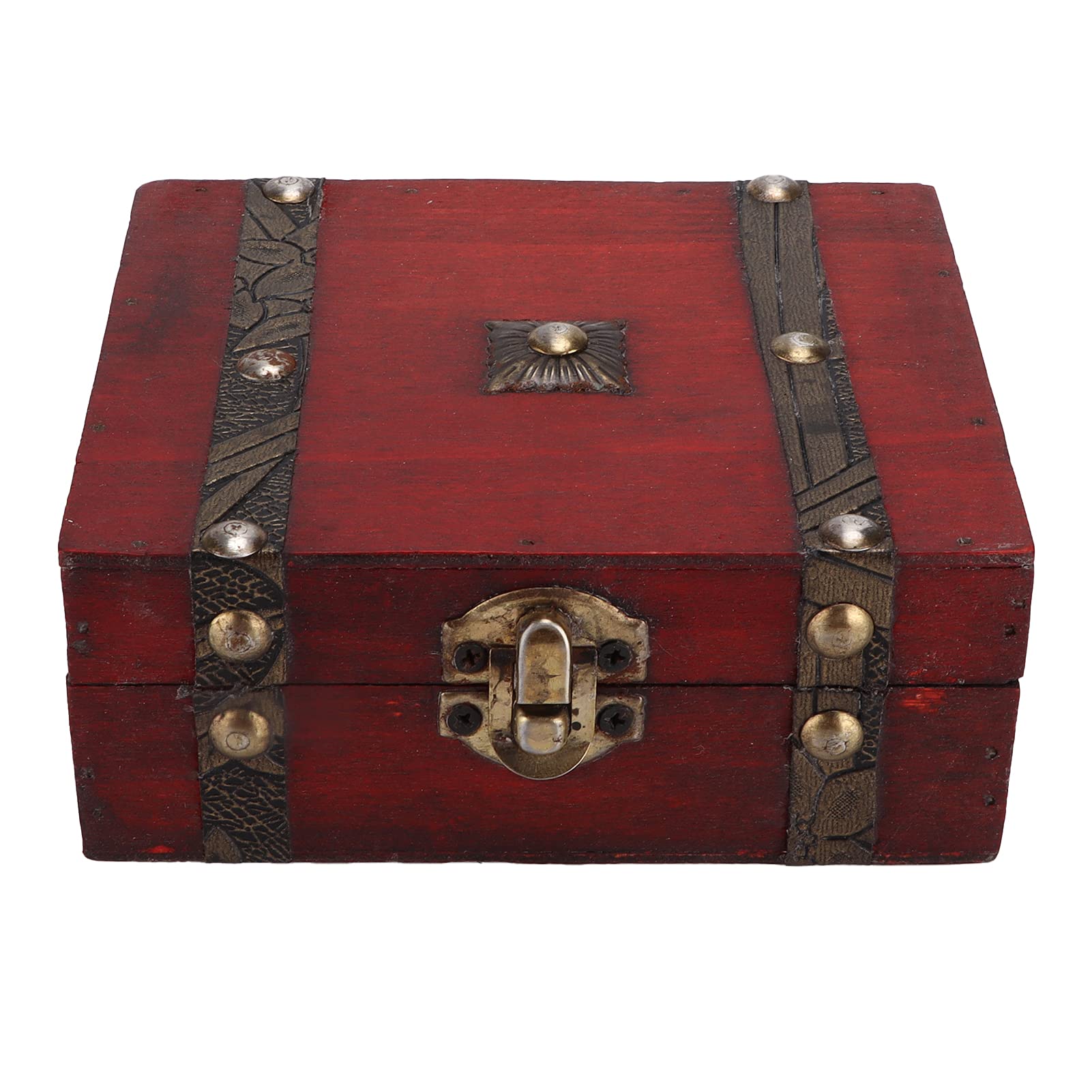 Vintage Wooden Storage Box - Elegant Retro Style Decorative Trunk for Home, Office & Room Organization | Durable Wood Storage Chest for Jewelry, Keepsakes & Home Decor