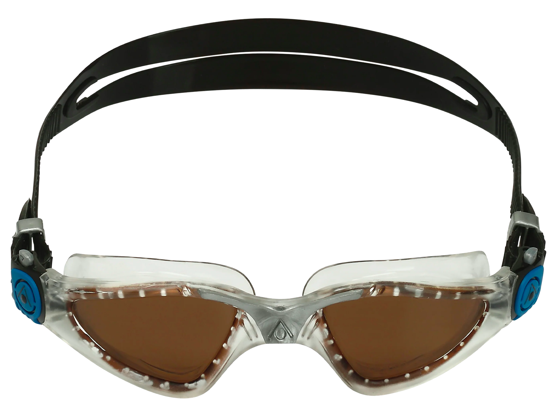 Aquasphere Kayenne Polarized Swim Goggles for Adults - Brown/Clear Lens - UV Protection & Anti-Fog - Perfect for Lap Swimming, Triathlon & Open Water Training (Model: EP2960098LP/0192040)