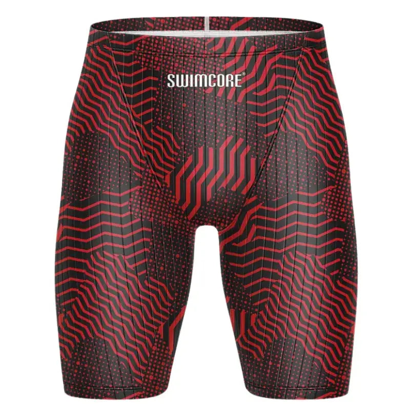 Men's Competitive Swim Jammers - Fast-Drying & Chlorine-Resistant Swimwear for Training & Racing | Voltide Vortexis Design | Perfect for Lap Swimming, Triathlons & Water Sports