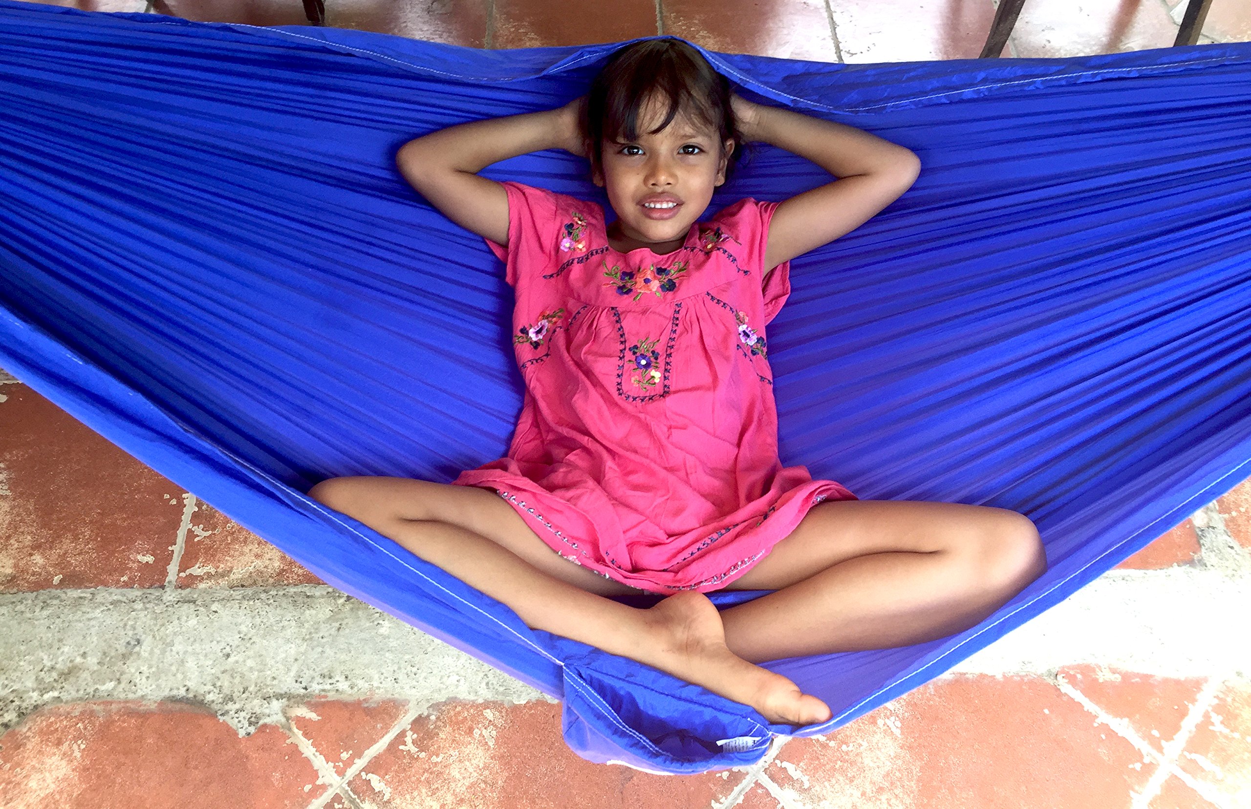 Sky Kid Hammock - Lightweight Portable Camping Hammock for Children | Indoor/Outdoor Kids Hammock with Carabiners | Perfect for Backyard, Playroom & Family Camping Trips