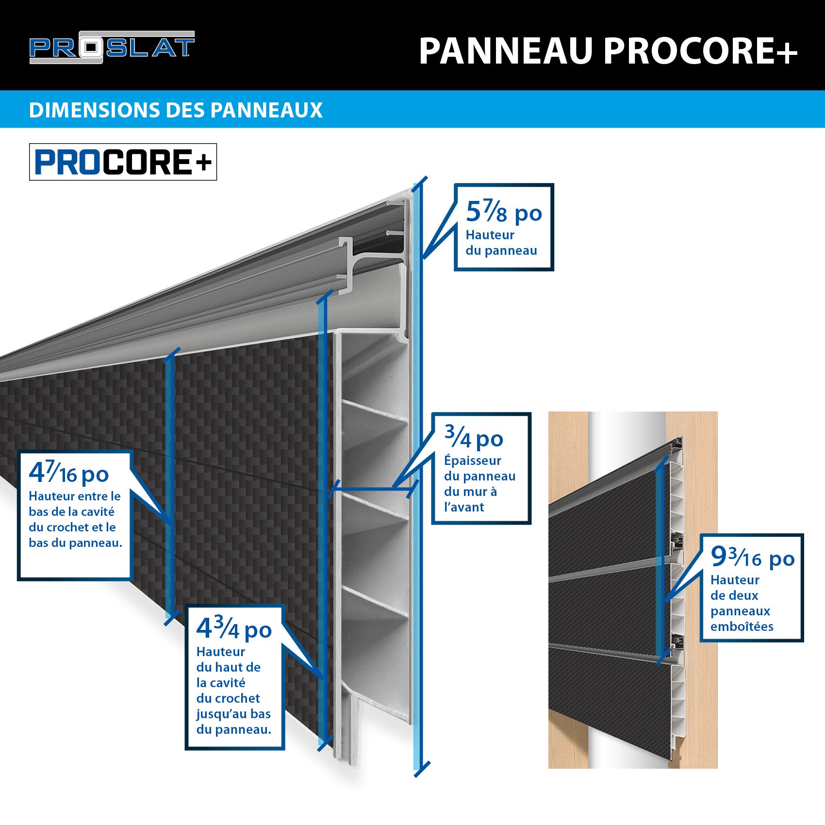 4 ft x 8 ft Black Carbon Fiber PVC Slatwall Panel - 4 Pack (128 sq ft) - Retail Display Shelving for Stores, Garages & Home Organization