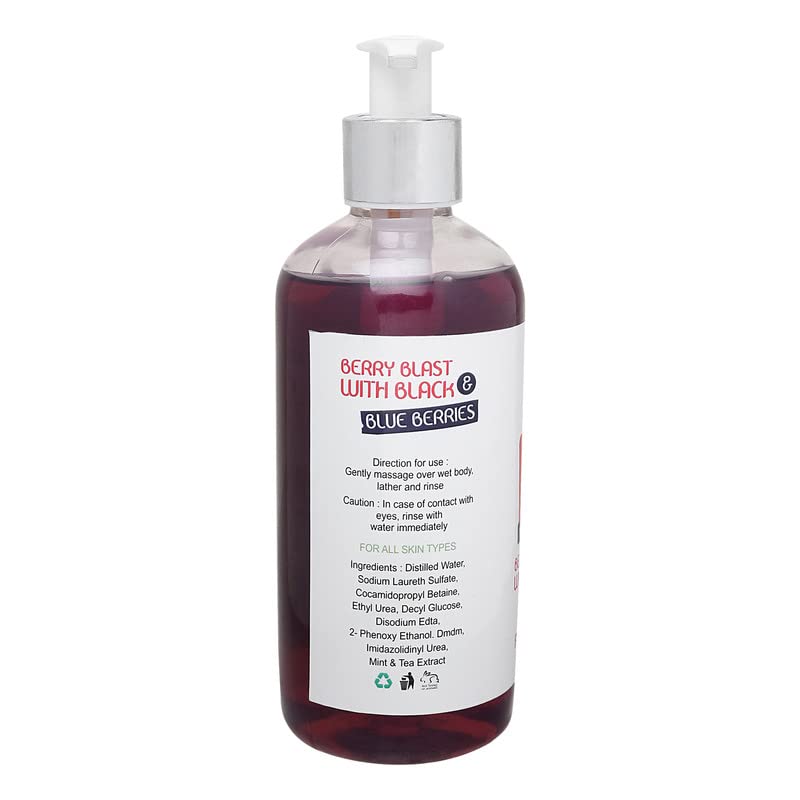 Eotiq Fresh Berry Blast Body Wash - Powerfruit Shower Gel with Antioxidants & Exfoliating Beads for Softer, Smoother Skin | Hydrating & Revitalizing Daily Shower Gel for Women & Men