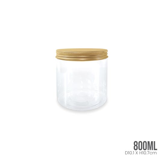 14oz 800ml PET Plastic Containers with Gold Lids - 50 Pack Bulk Food Storage | Perfect for Meal Prep, Party Favors & Restaurant Takeout Containers