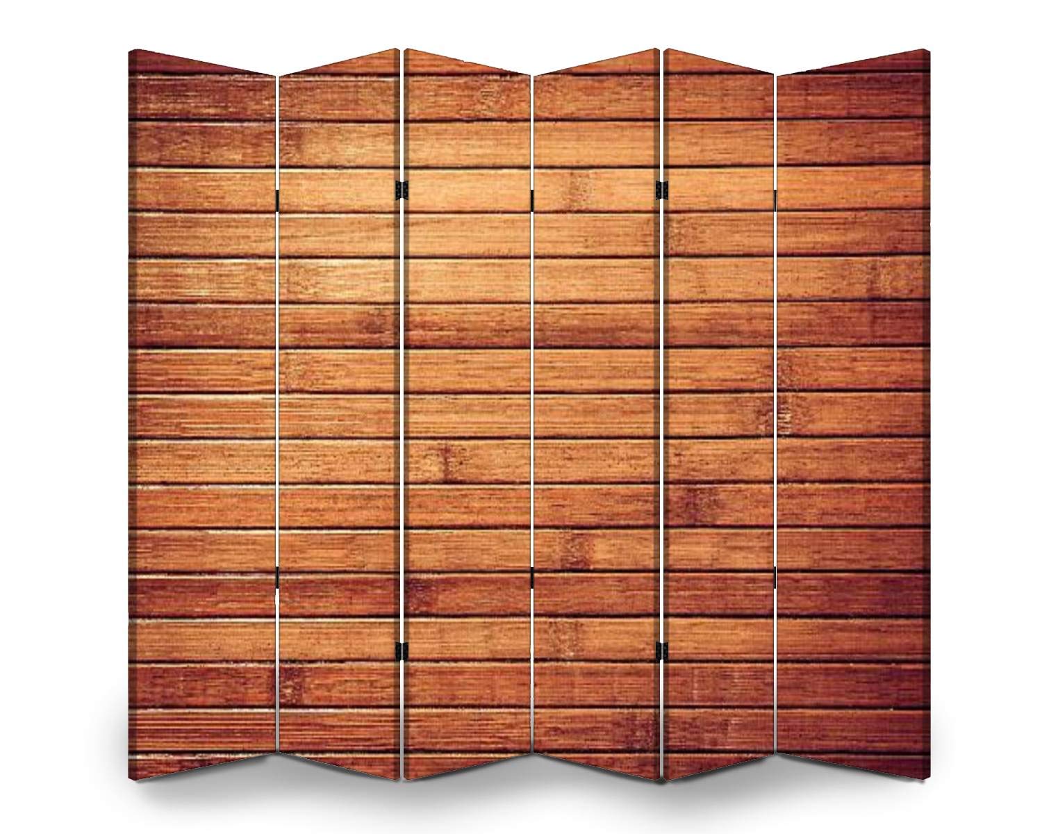 6-Panel Bamboo Room Divider Screen - Tropical Vintage Style Folding Partition for Indoor/Outdoor Privacy - Freestanding Wall Separator for Home, Office, and Event Spaces
