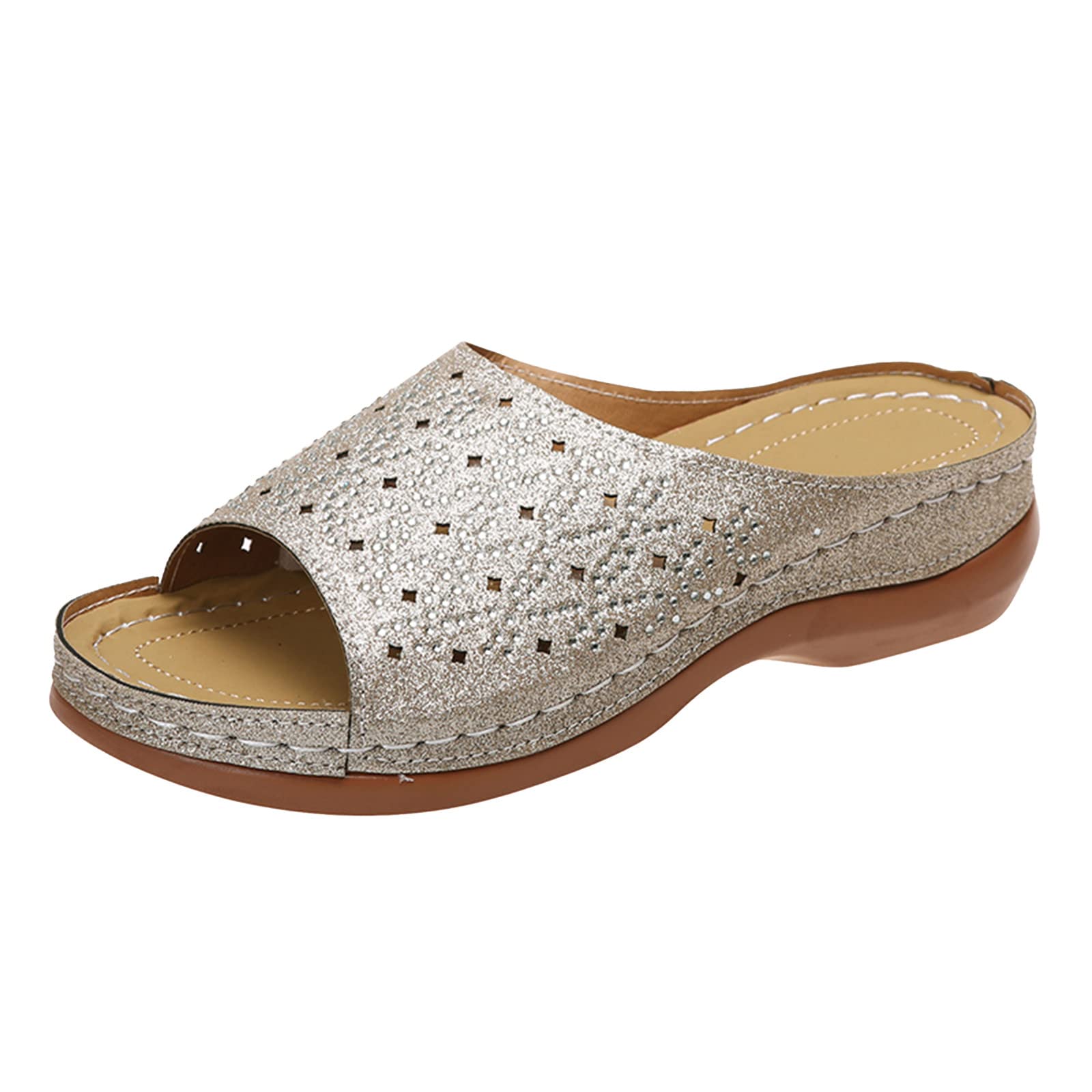 MLAGJSS Women's Platform Wedge Sandals - Comfortable Flip Flop Thong Sandals with Cushioned Sole | Perfect for Beach, Pool, Summer Vacation & Casual Outings