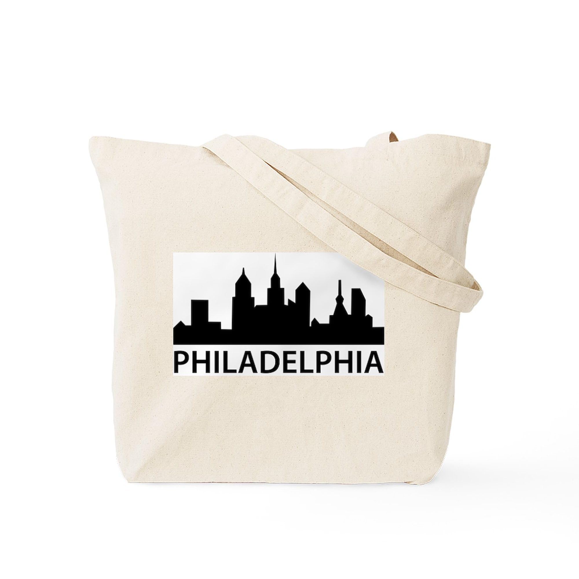 Philadelphia Skyline Tote Bag - Eco-Friendly Natural Canvas Reusable Shopping Bag for Groceries, Beach & Daily Use | CafePress