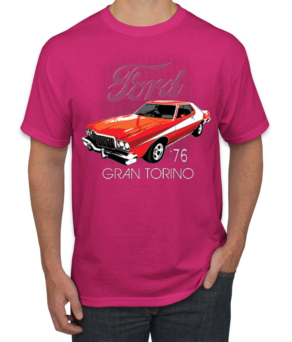Vintage Ford '76 Gran Torino Classic Car Graphic T-Shirt for Men - Retro Muscle Car Enthusiast Tee - Perfect for Car Shows, Casual Wear & Gift Giving