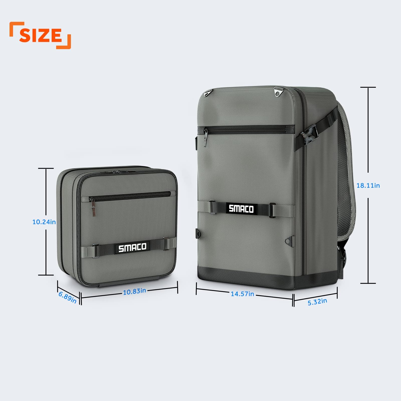 SMACO Scuba Diving Backpack with Detachable Small Bag - Waterproof Travel Backpack for Scuba Gear, Mini Tanks, Diving Mask, Snorkel & Fins - Perfect for Dive Trips, Beach Vacations & Water Sports
