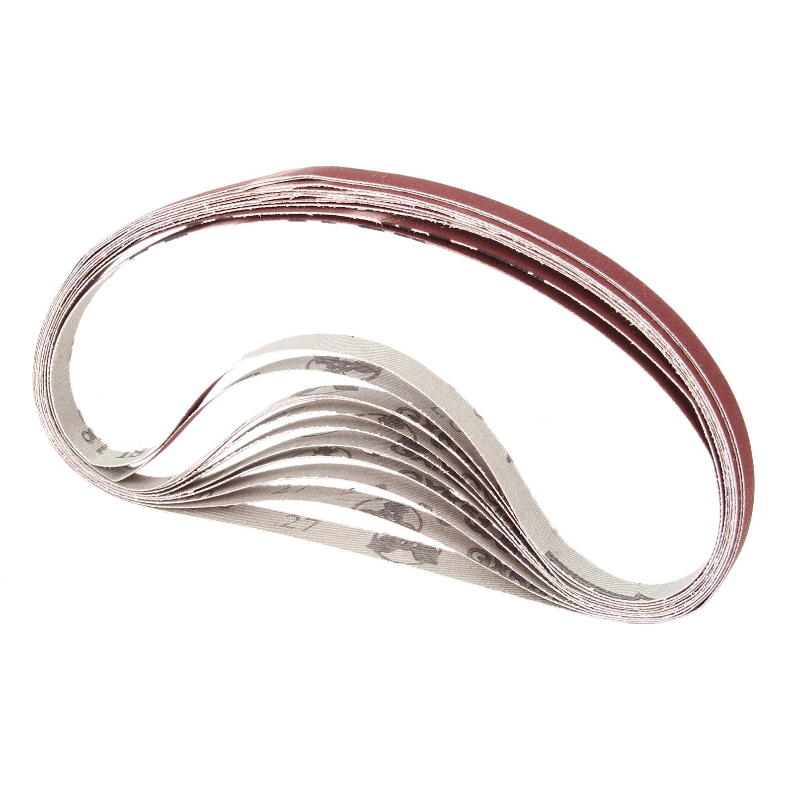 10Pcs 40-600 Grit Sanding Belts for Drill Grinder, 9533mm Abrasive Polishing Tool - Perfect for Woodworking, Metal Finishing & DIY Projects (Grit 320)