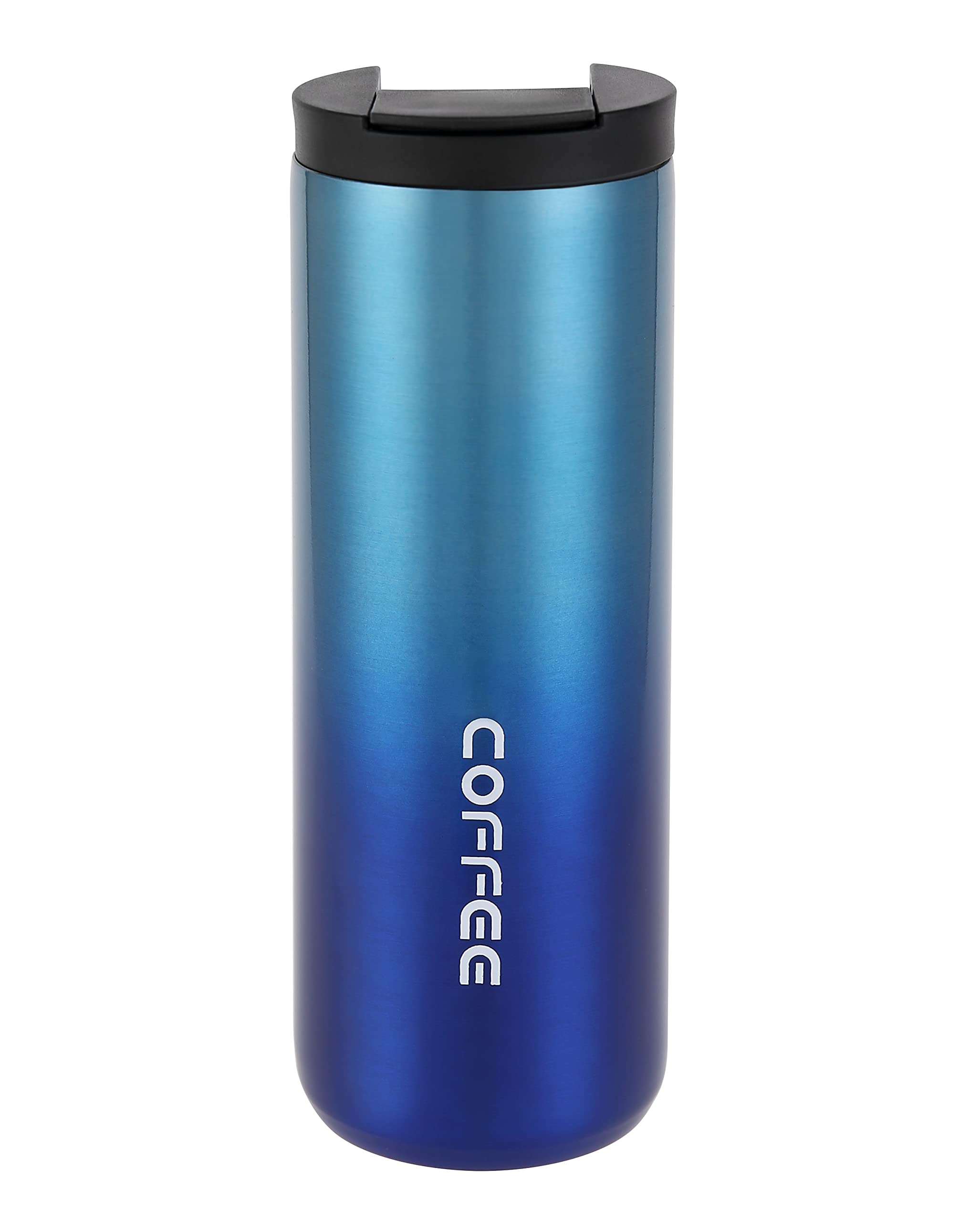 Premium Stainless Steel Insulated Coffee Mug - 18.5oz (550ml) Double Wall Vacuum Travel Tumbler with Leakproof Screw Lid - Keeps Hot/Cold for Hours - Perfect for Commuting, Camping & Office Use (Blue)